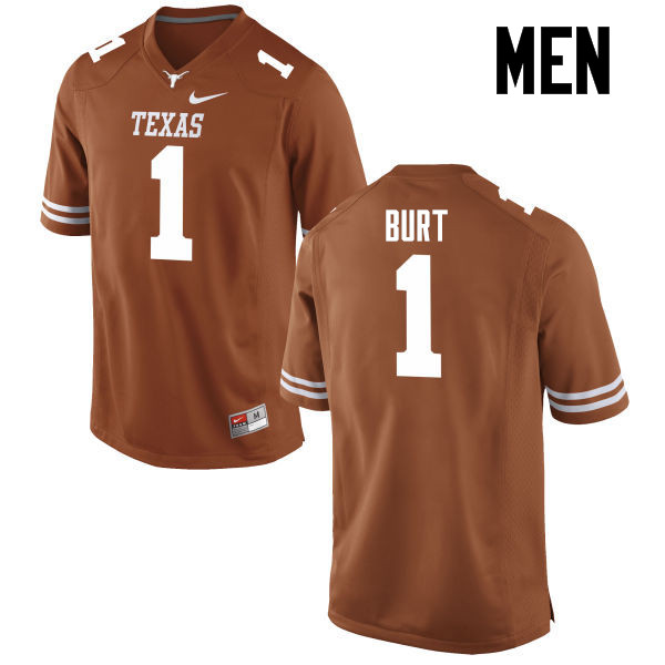 Men #1 John Burt Texas Longhorns College Football Jerseys-Tex Orange - Click Image to Close